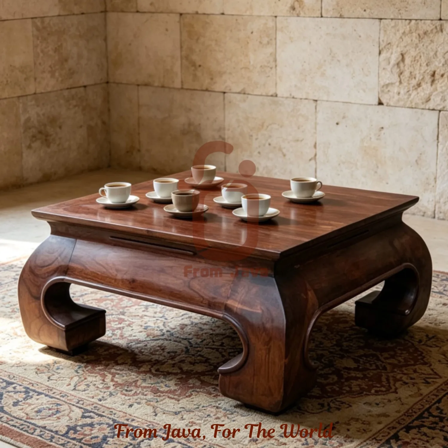 Teak Wood Square Coffee Table